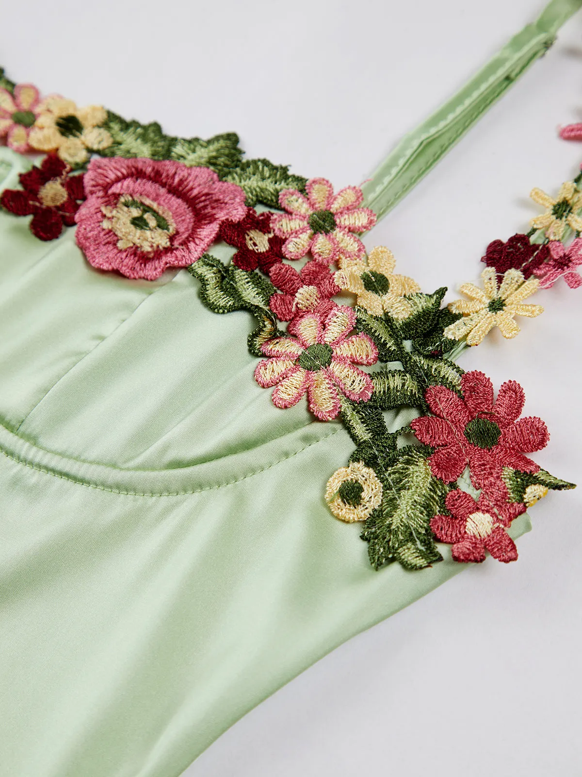 Floral Satin Midi Dress sold by COMMENSE product image thumbnail 2