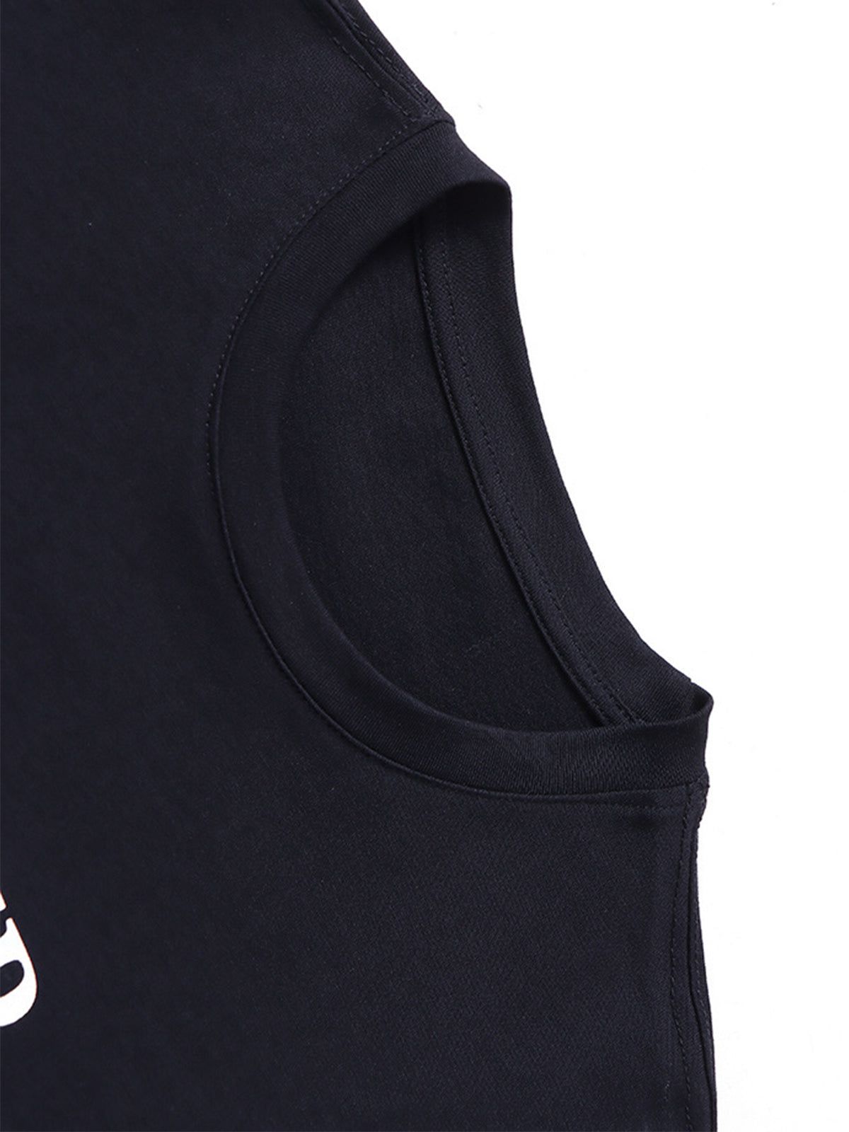 Letter Print Cotton T-Shirt sold by COMMENSE product image thumbnail 5