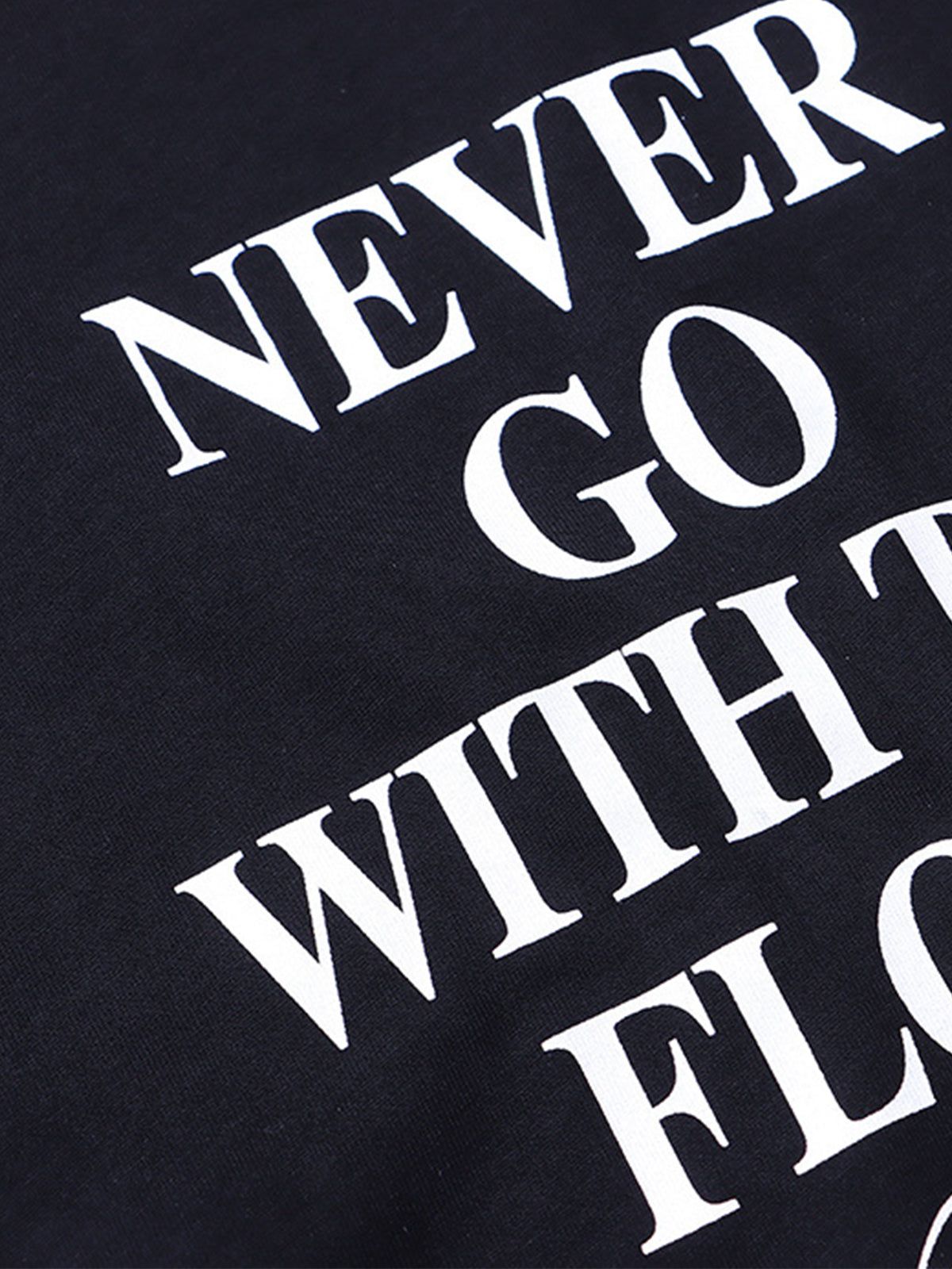Letter Print Cotton T-Shirt sold by COMMENSE product image thumbnail 4