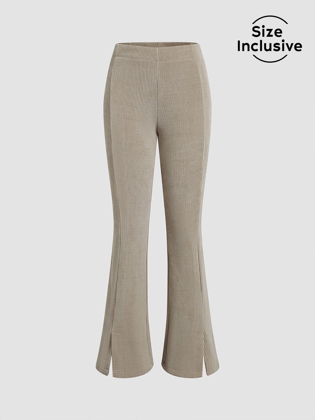 Leisurely Ribbed Flared Pants sold by COMMENSE
