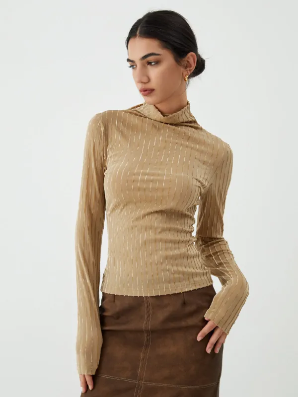 Striped Long Sleeve Shirt sold by COMMENSE