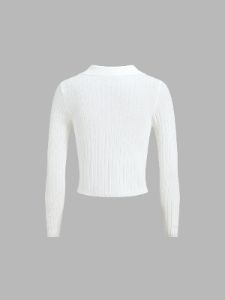 Lightweight Polo Knit Top sold by COMMENSE