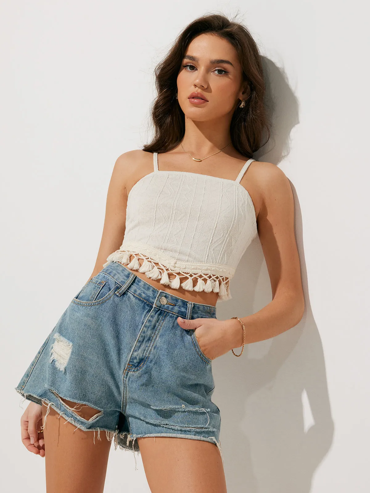 Tassel Trim Cami Top sold by COMMENSE product image thumbnail 3