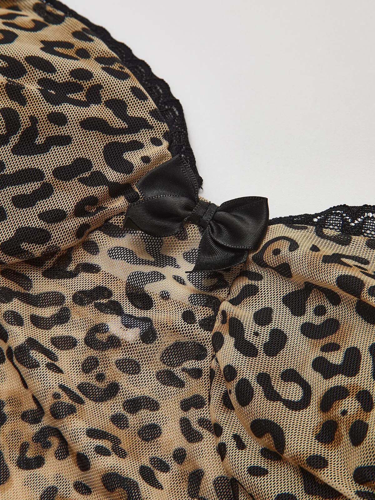 Leopard Printed Lettuce Trim Cami Top sold by COMMENSE product image thumbnail 3