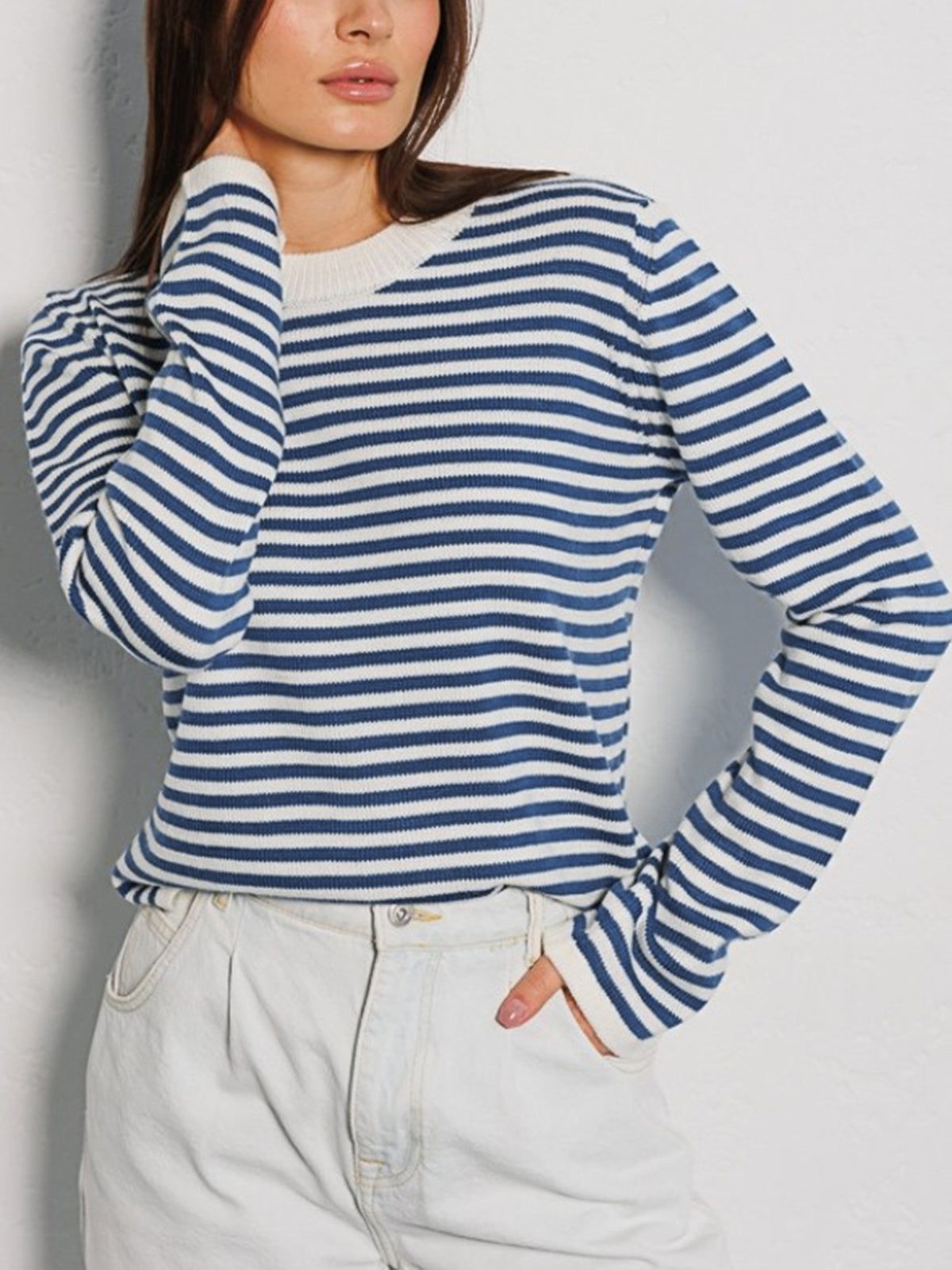 East Coast Soul Stripe Sweater sold by COMMENSE product image thumbnail 3
