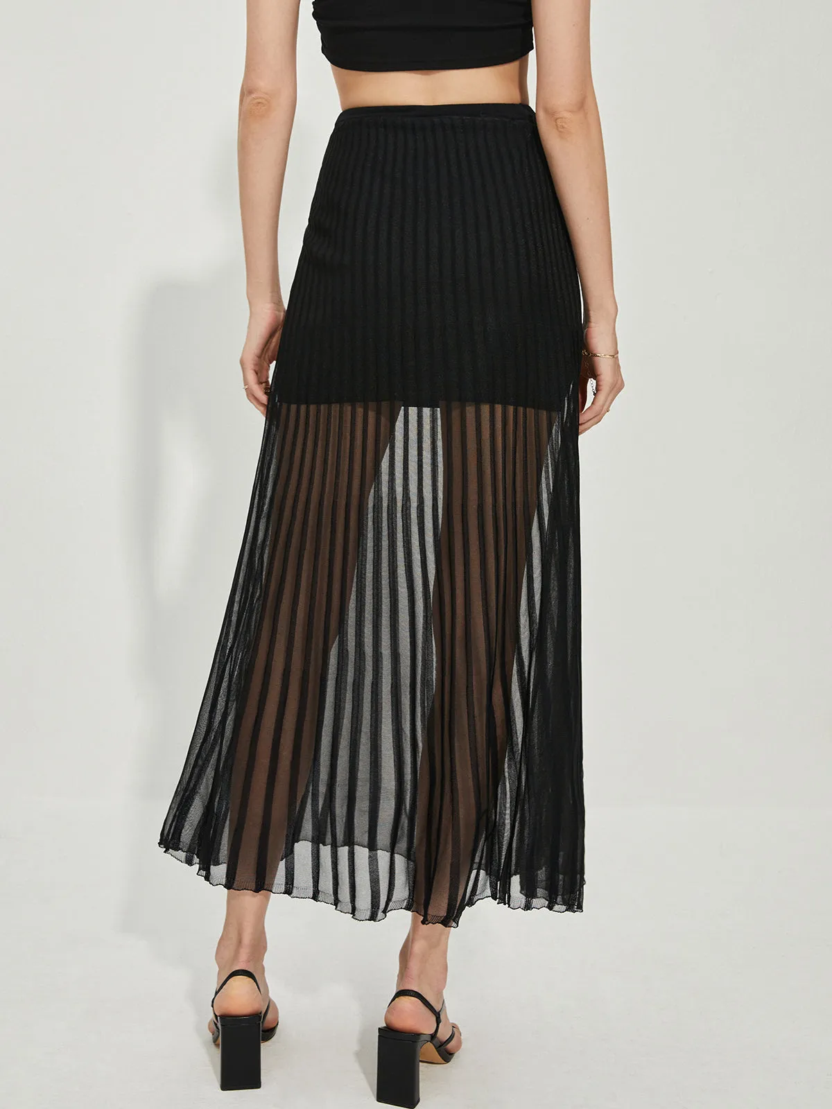 Elegant Knit Midi Skirt sold by COMMENSE product image thumbnail 5