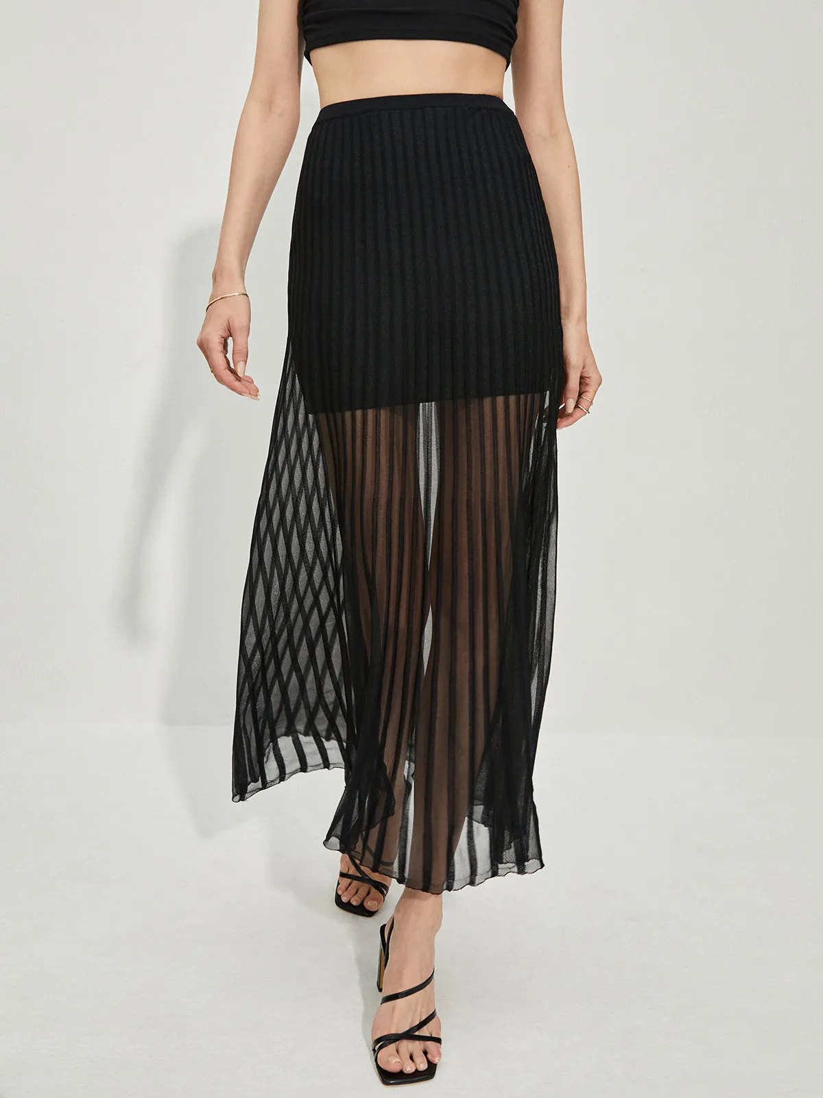 Elegant Knit Midi Skirt sold by COMMENSE product image thumbnail 4