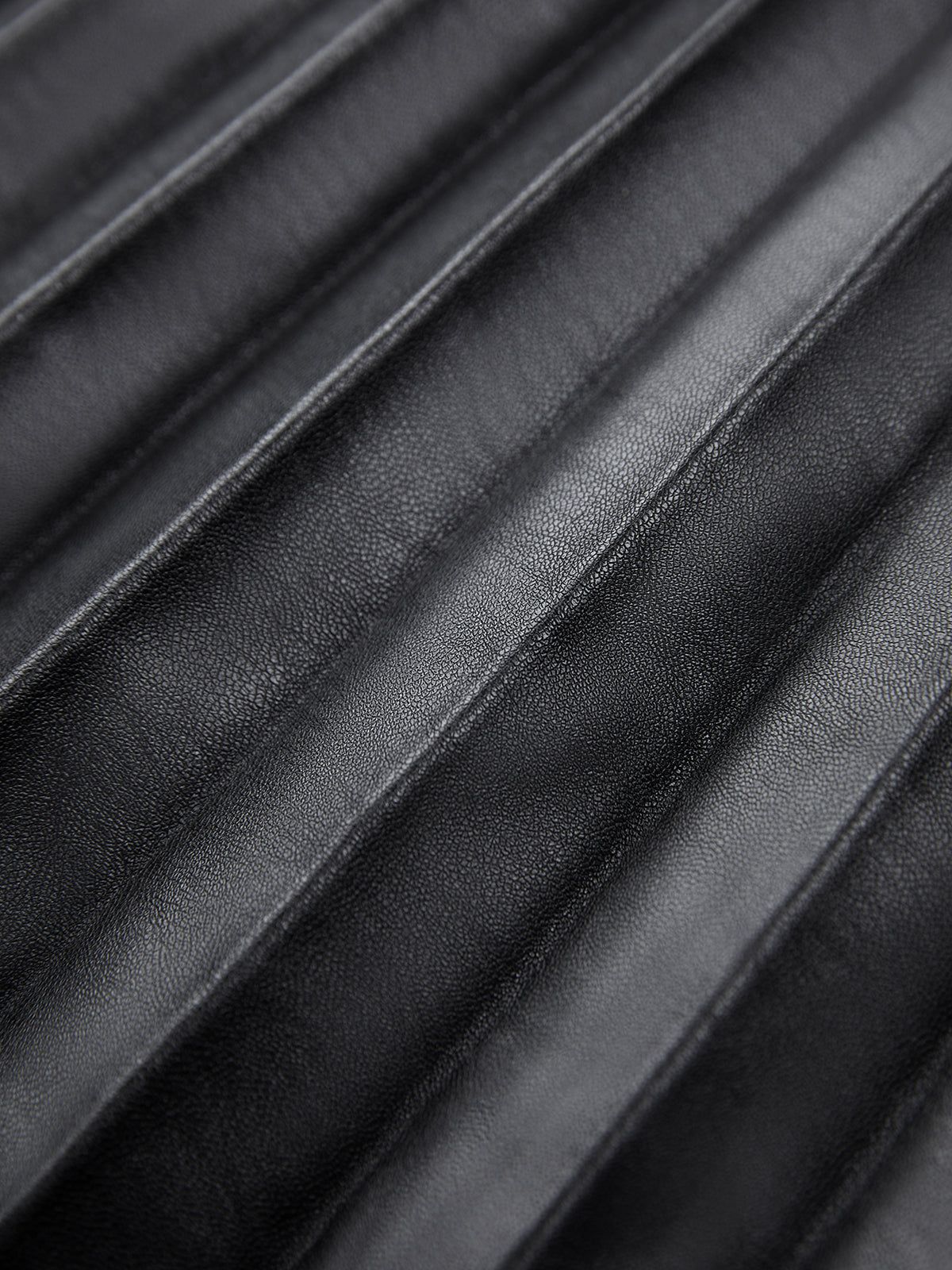 Faux Leather Pleated Belted Midi Skirt sold by COMMENSE product image thumbnail 2