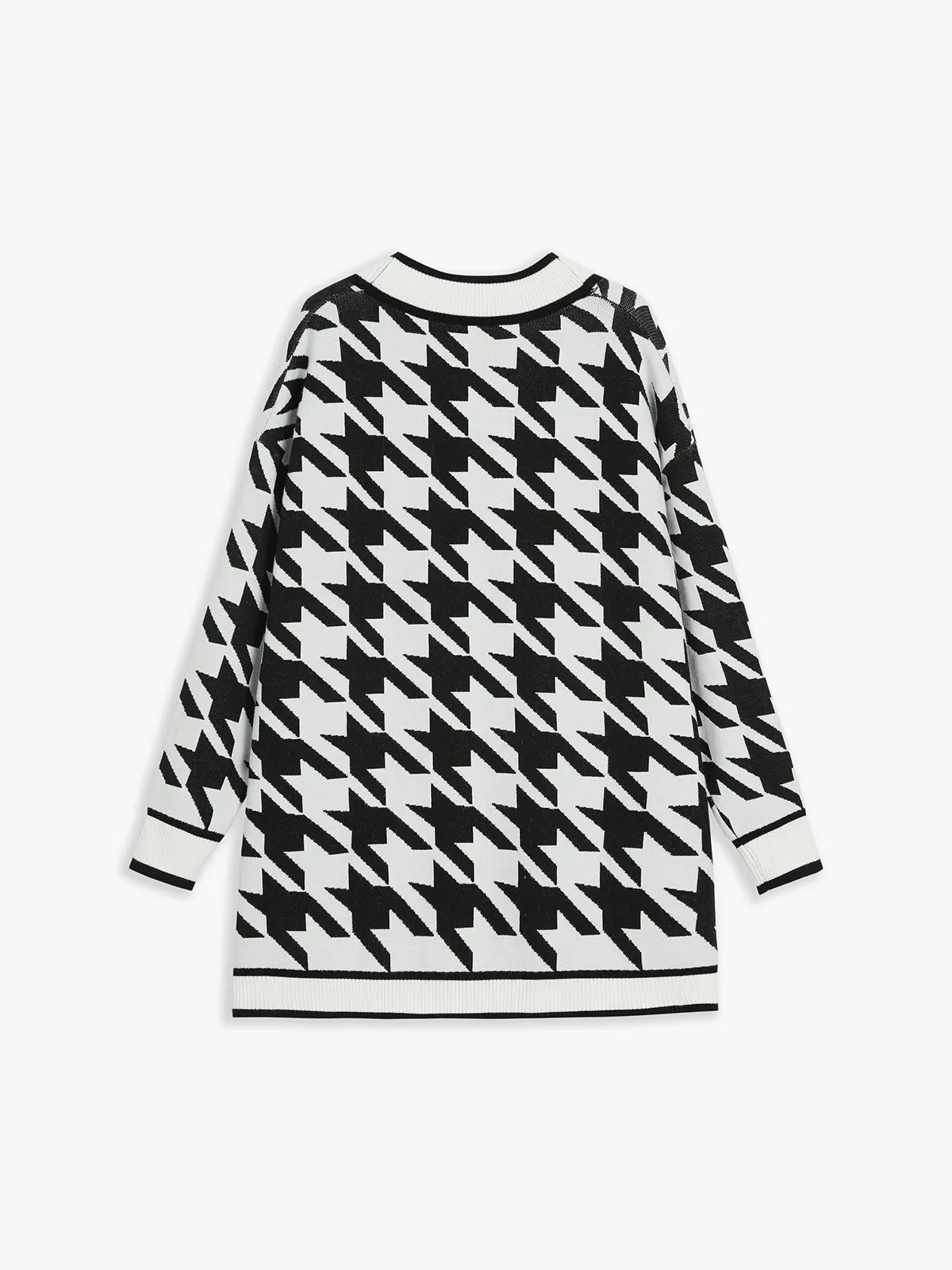 Houndstooth Long Cardigan sold by COMMENSE product image thumbnail 3