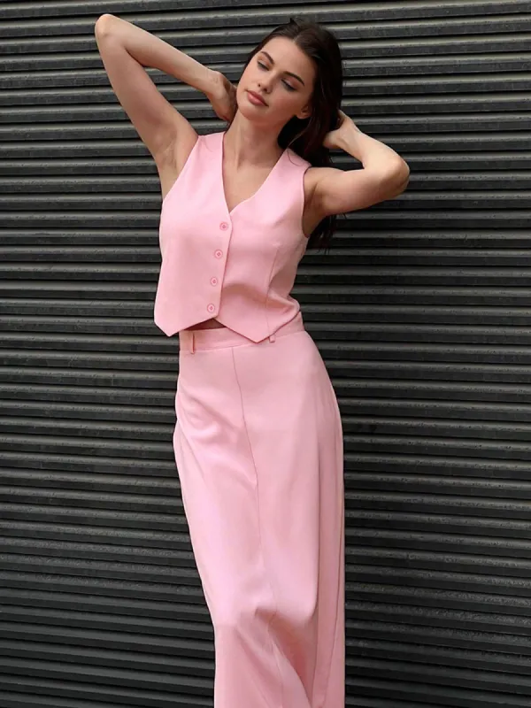 Serendipity Tailored Waistcoat With Skirt Set sold by COMMENSE