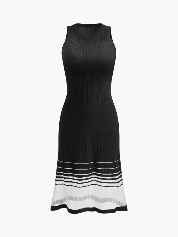 Sleeveless Round Necked Knit Dress sold by COMMENSE