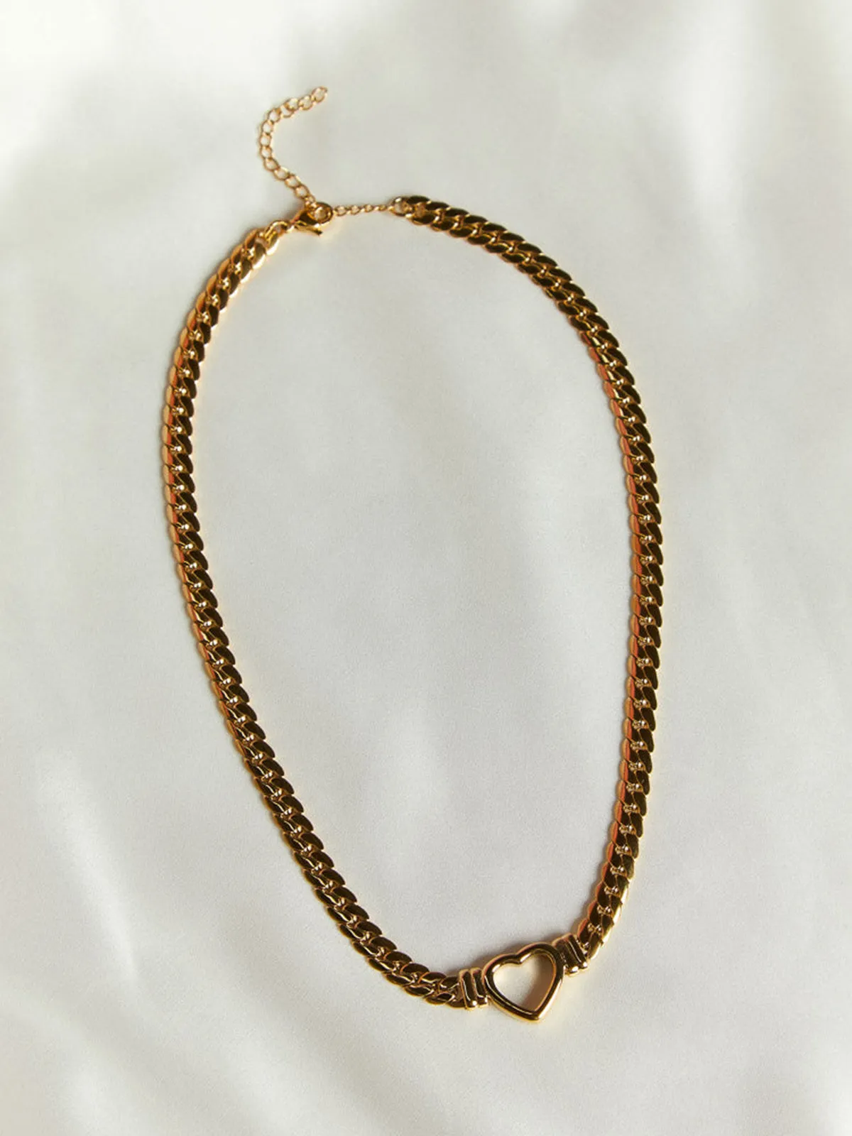 Layered Heart Chain Necklace sold by COMMENSE product image thumbnail 2