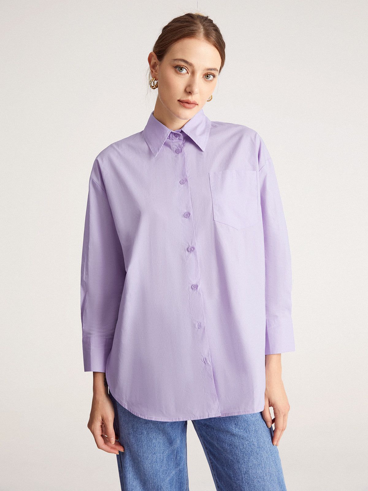 Lavender Clouds Shirt sold by COMMENSE product image thumbnail 2