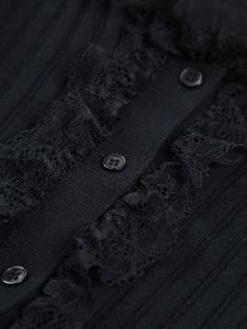 Knit Lace Trim Buttoned Cami sold by COMMENSE