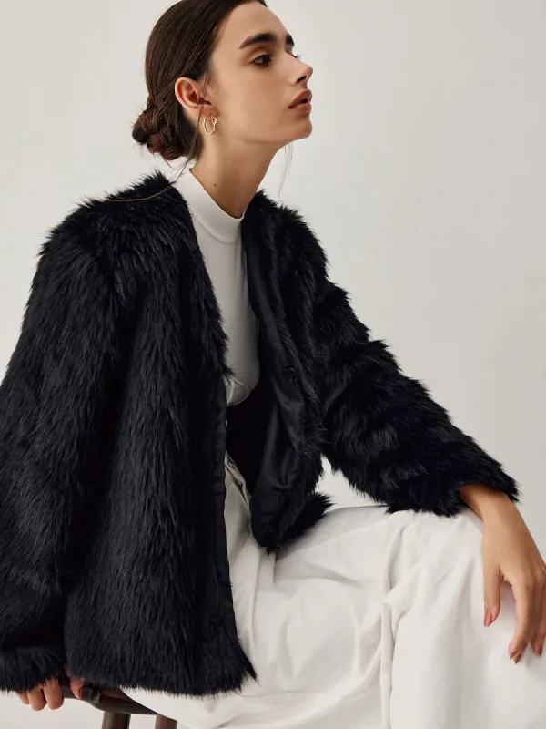 Leisure Faux Fur Jacket sold by COMMENSE