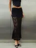 Double Layer Lace Maxi Skirt sold by COMMENSE