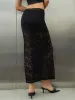 Double Layer Lace Maxi Skirt sold by COMMENSE