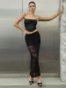 Double Layer Lace Maxi Skirt sold by COMMENSE