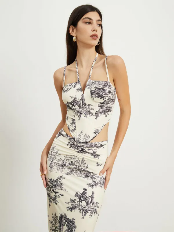Toile De Jouy Two Piece Skirt Set sold by COMMENSE