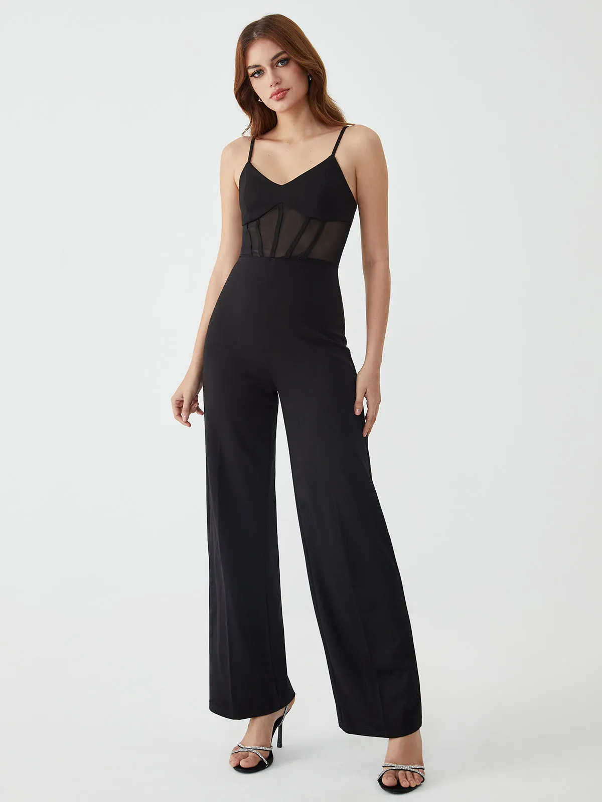 Corset Mesh Cami jumpsuit sold by COMMENSE product image thumbnail 5