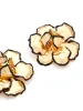 Contrast Trim Floral Earrings sold by COMMENSE