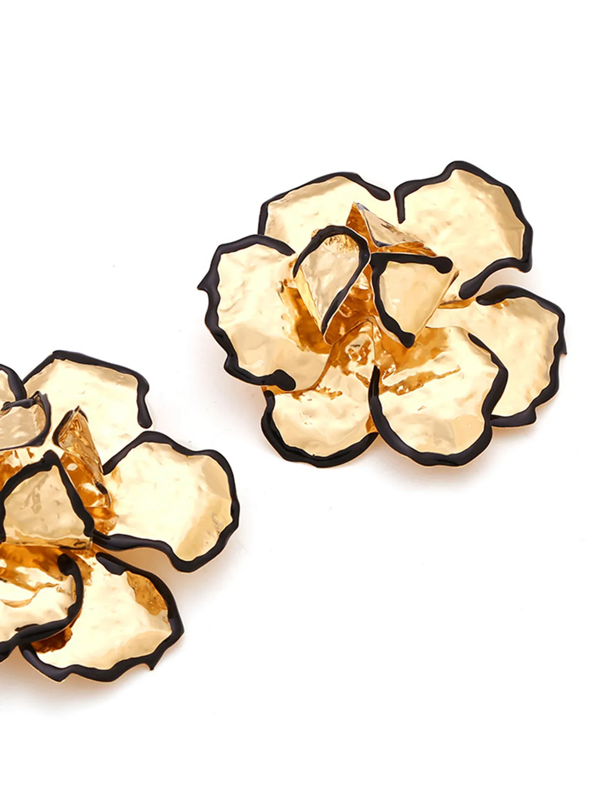 Contrast Trim Floral Earrings sold by COMMENSE product image thumbnail 4