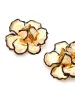 Contrast Trim Floral Earrings sold by COMMENSE