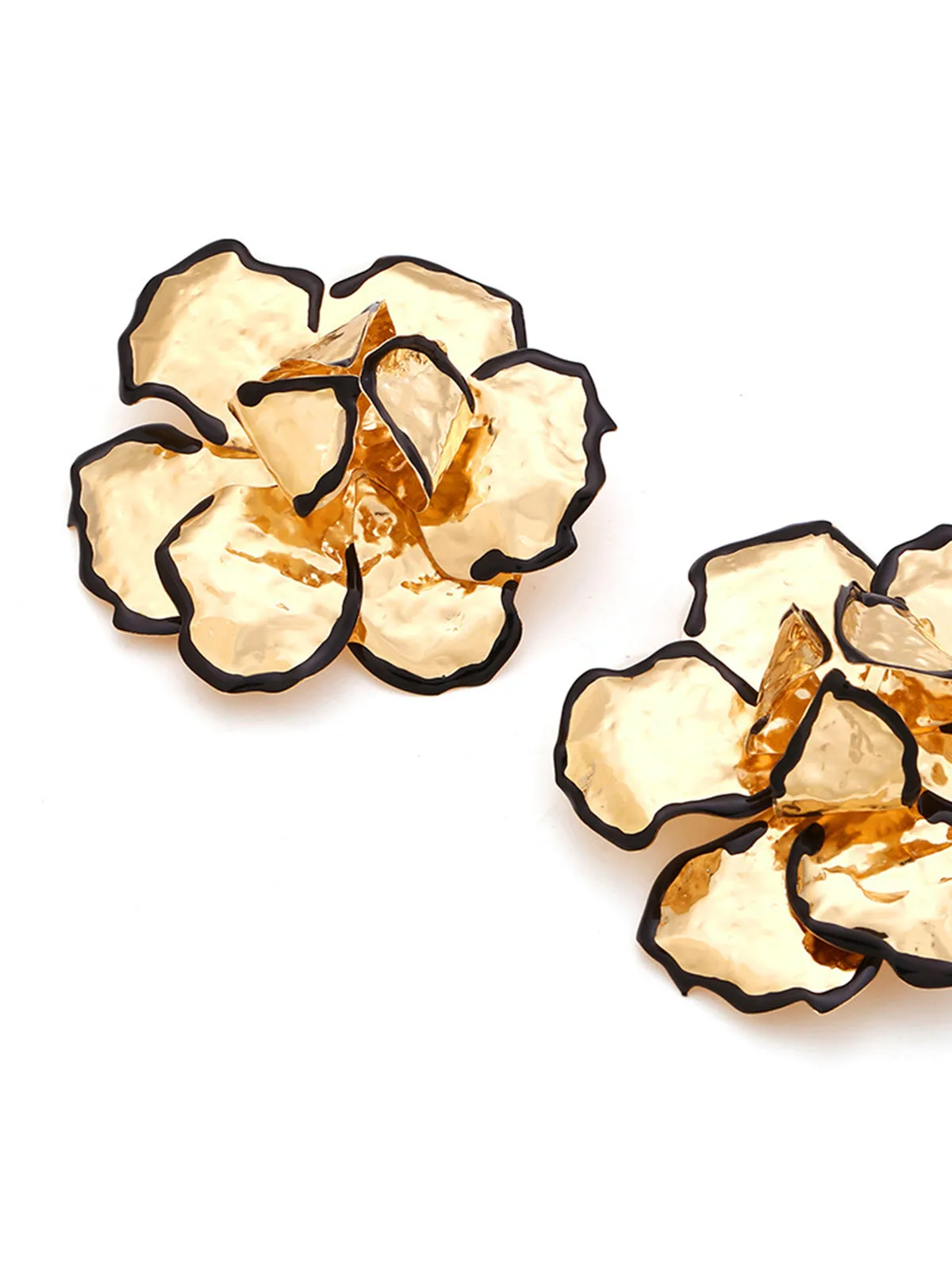 Contrast Trim Floral Earrings sold by COMMENSE product image thumbnail 2