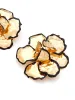 Contrast Trim Floral Earrings sold by COMMENSE