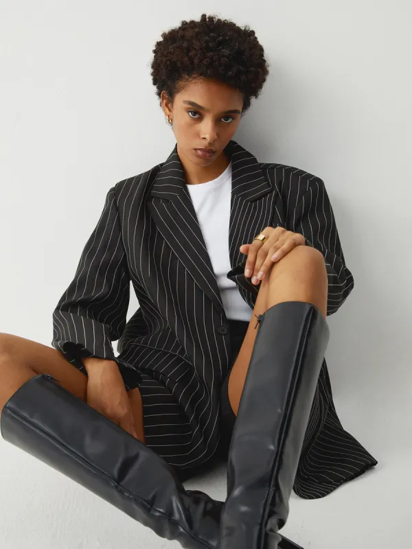 Essential Pinstripe Blazer sold by COMMENSE