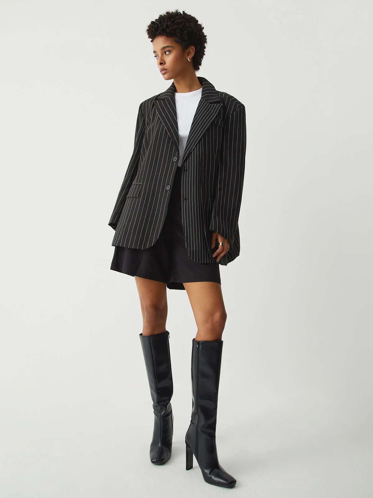 Essential Pinstripe Blazer sold by COMMENSE product image thumbnail 2