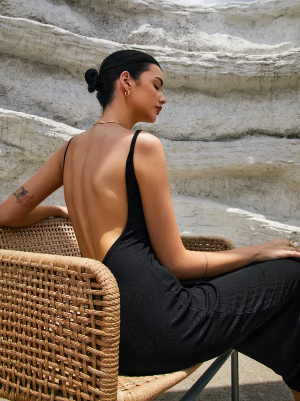 Classic Open Back Midi Dress sold by COMMENSE