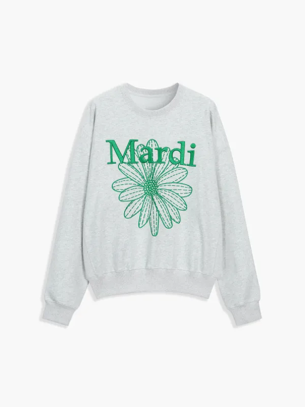Embroidered Daisy Sweatshirt sold by COMMENSE