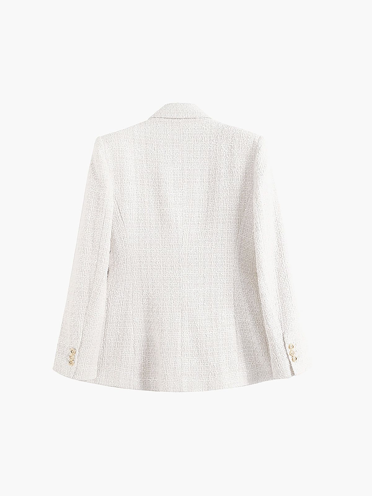 Old Money Aesthetics Tweed Blazer sold by COMMENSE product image thumbnail 4