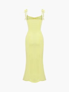 Sunny Days Mesh Tie Strap Midi Dress sold by COMMENSE