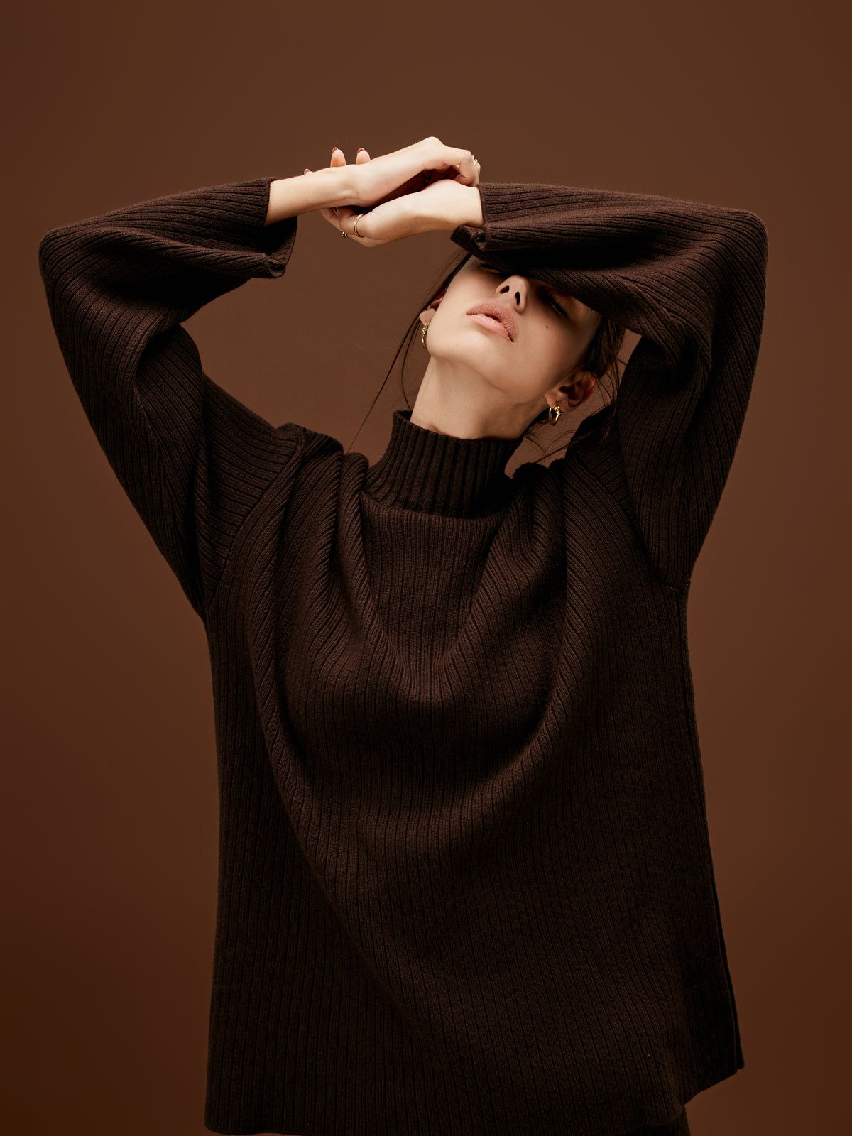 Minimalism Mock Neck Sweater Two Piece Pants Set sold by COMMENSE product image thumbnail 2