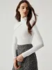 Criss Cross Neck Long Sleeve Slinky Top sold by COMMENSE