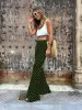 Geometrical Print Flare Pants sold by COMMENSE