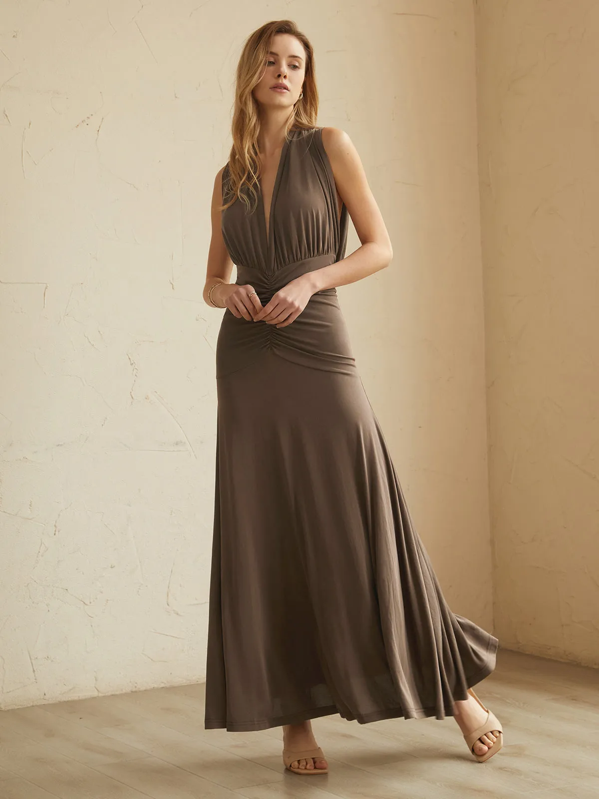 Maillard Halter Long Knit Dress sold by COMMENSE product image thumbnail 2