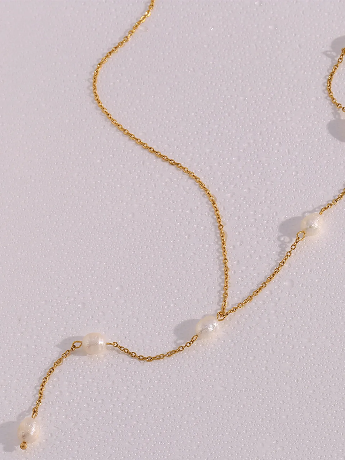 Y-Shape Pearl Pendant Necklace sold by COMMENSE product image thumbnail 2