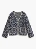 Floral Printed Pockets Winter Coat sold by COMMENSE