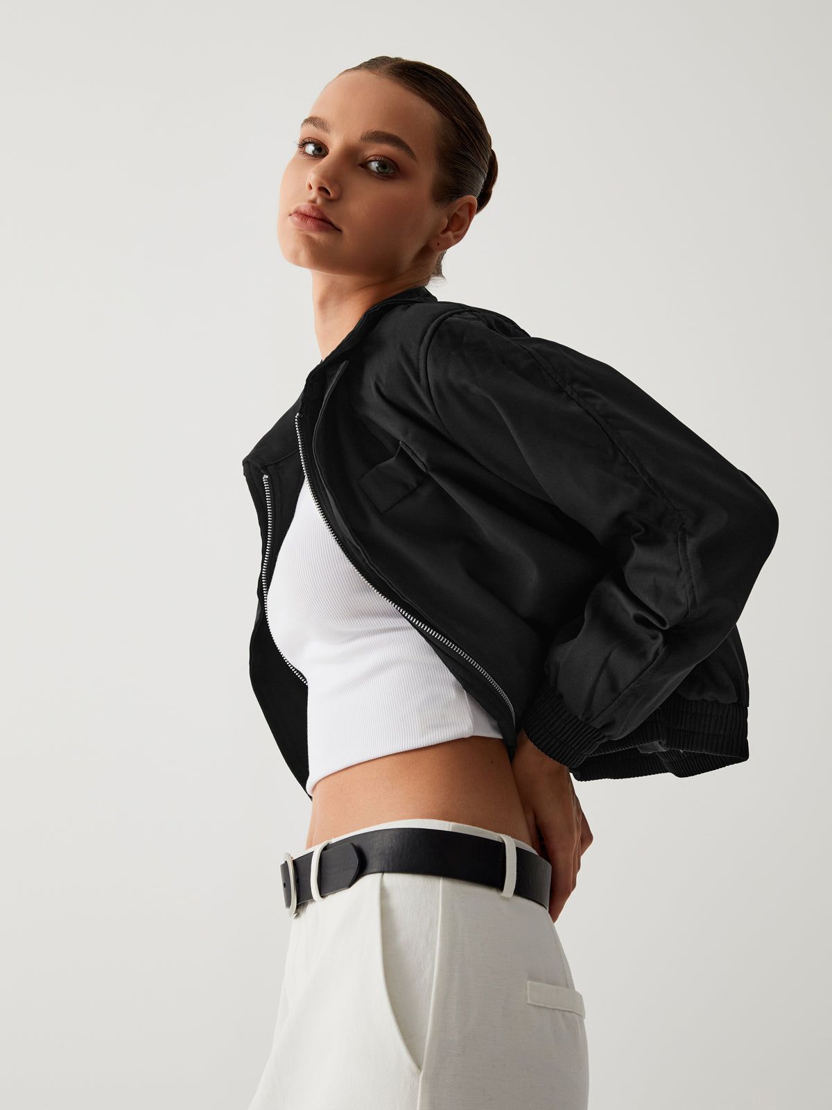 Step Back Bomber Jacket sold by COMMENSE product image thumbnail 3