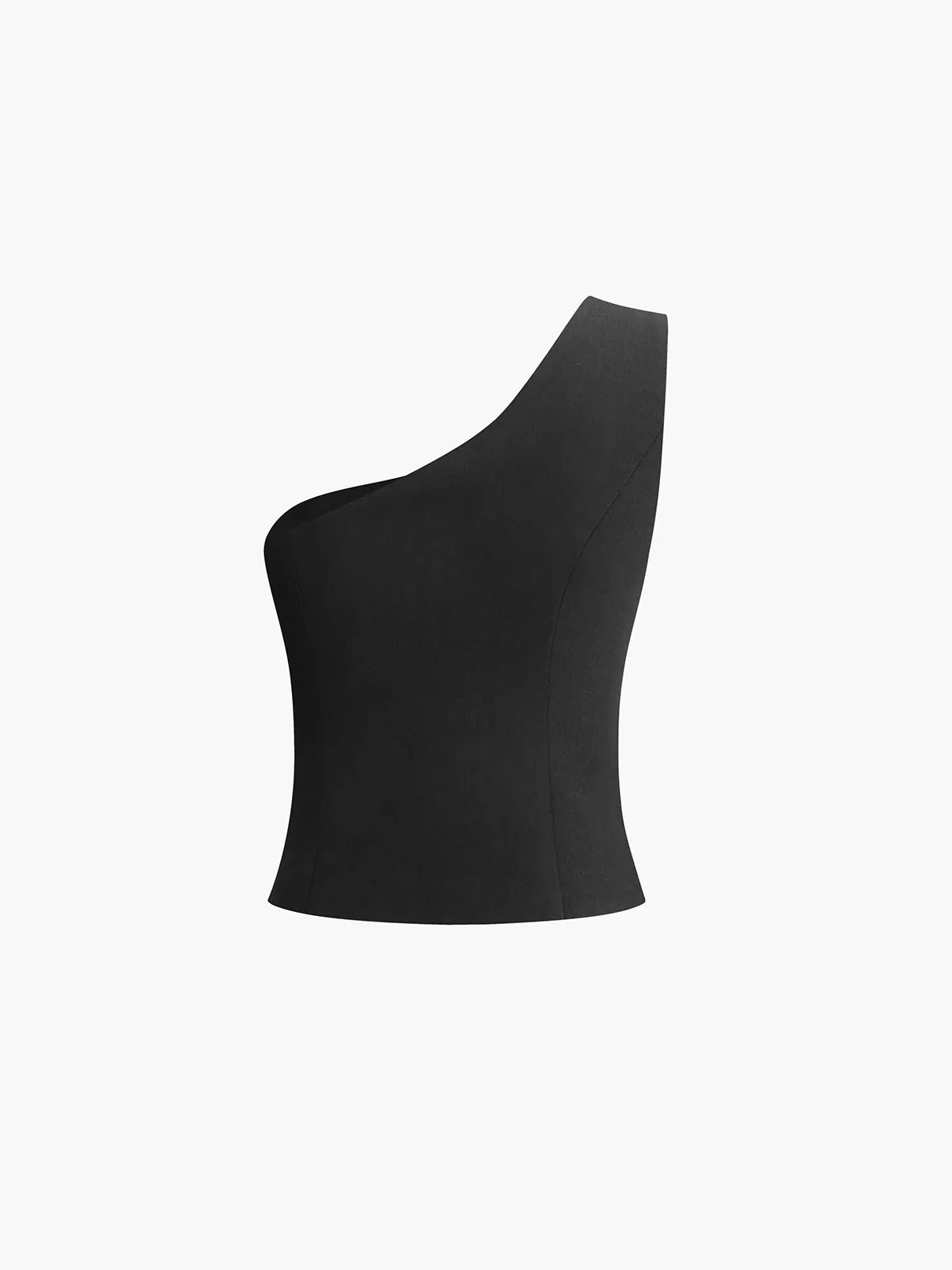 Solid Asymmetrical ButtonTank Top sold by COMMENSE product image thumbnail 2
