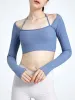 Halter Square Neck Cropped Ribbed Shirt sold by COMMENSE