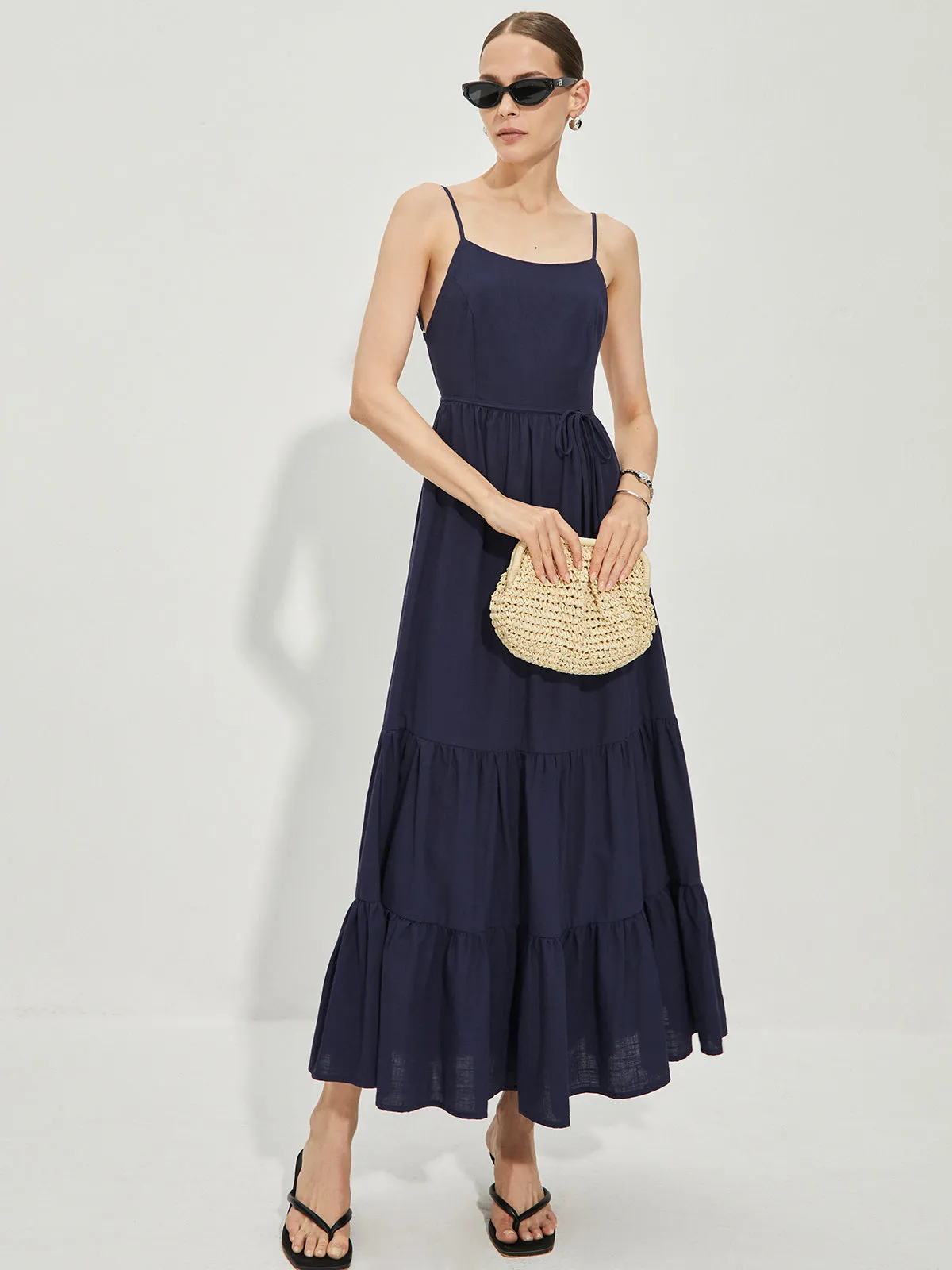 Cotton Backless Cami Dress sold by COMMENSE product image thumbnail 4