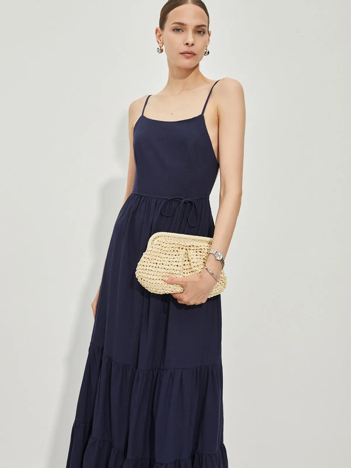 Cotton Backless Cami Dress sold by COMMENSE product image thumbnail 5