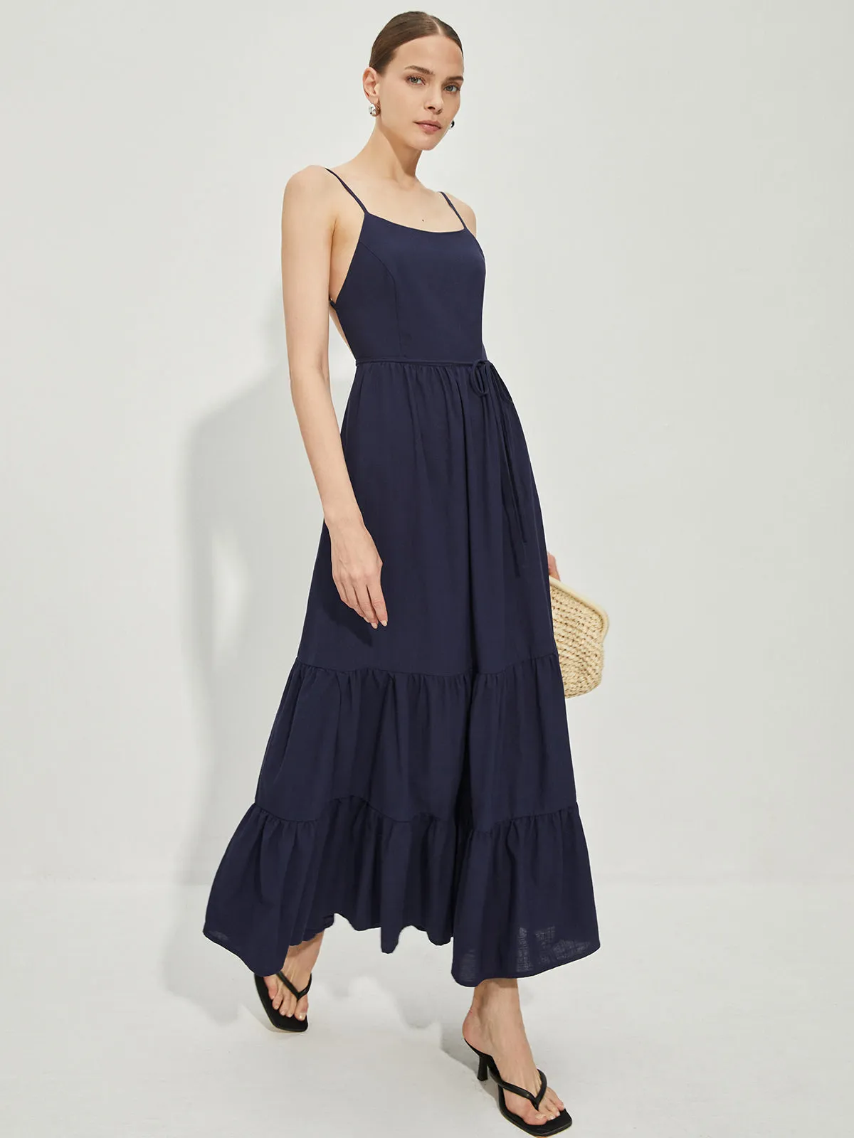 Cotton Backless Cami Dress sold by COMMENSE product image thumbnail 2