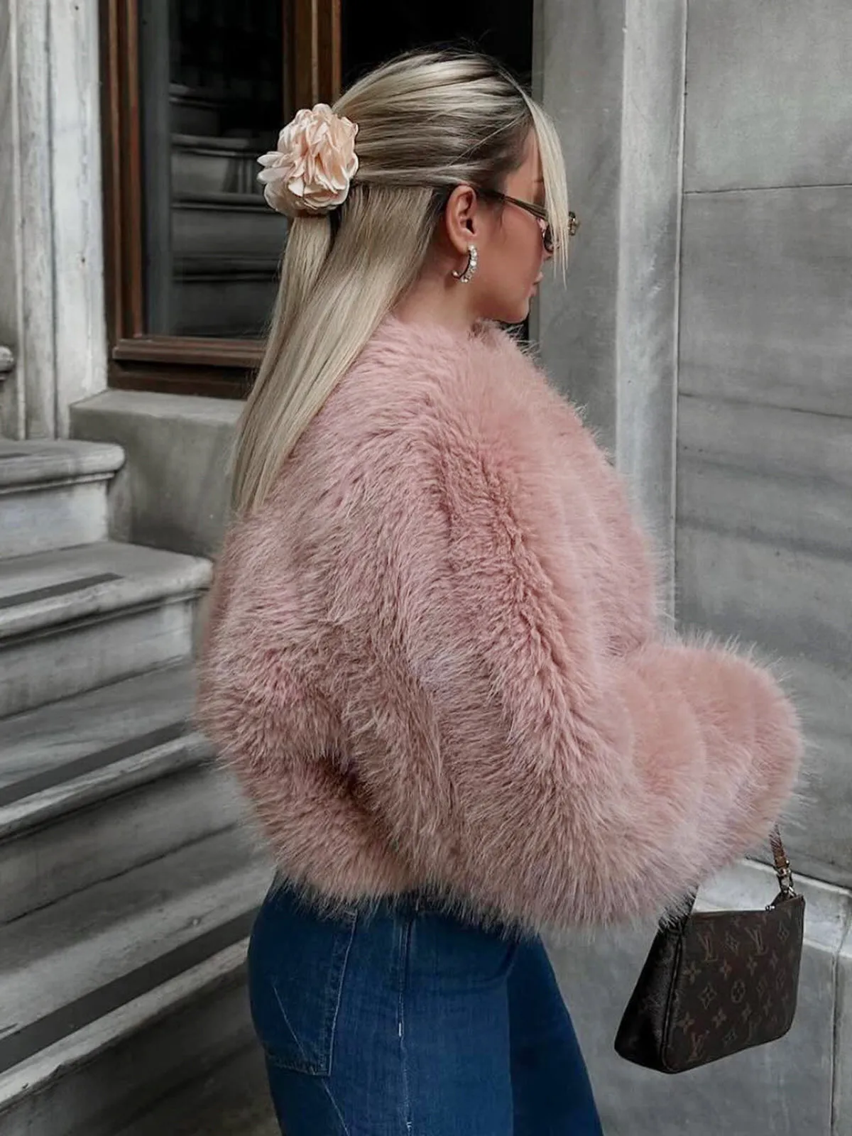 Winter Warm Faux Fur Fuzzy Coat sold by COMMENSE product image thumbnail 3