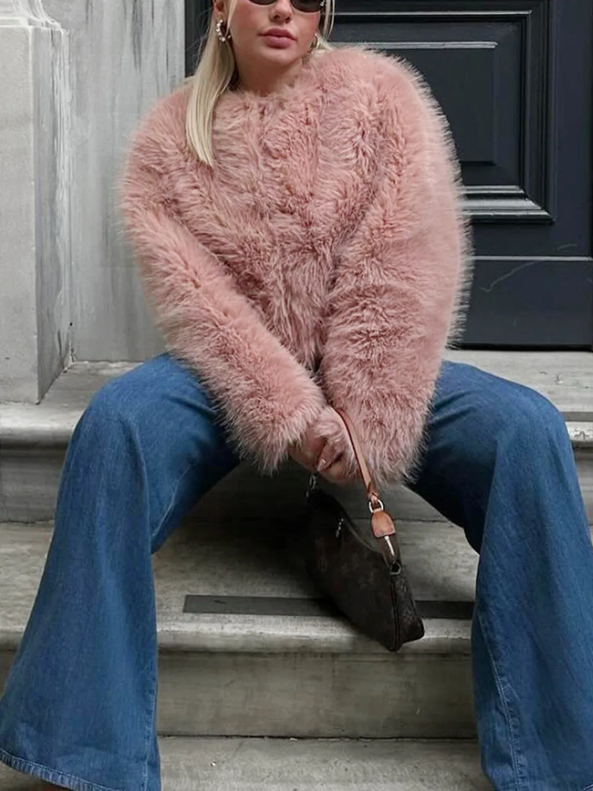 Winter Warm Faux Fur Fuzzy Coat sold by COMMENSE product image thumbnail 4