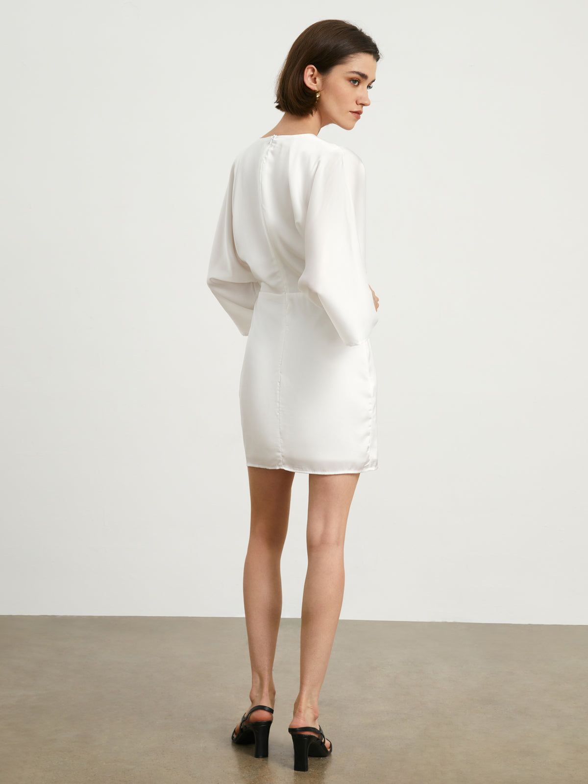 Minimalist Satin Cutout Short Dress sold by COMMENSE product image thumbnail 4